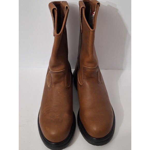 Vtg Red Wing Work Pecos Boots Men\'s Sz 8 SuperSole Leather Boots Steel Toe Brown main image 7